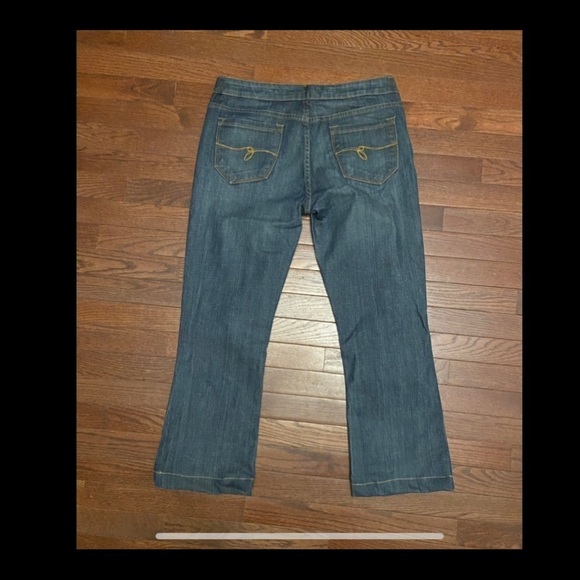 Guess Belmont Flare Womens 32 Stretch Denim Jeans Dark Wash Blue - Picture 3 of 12